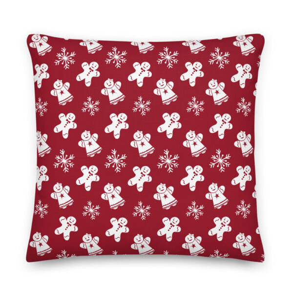 red gingerbread pillow