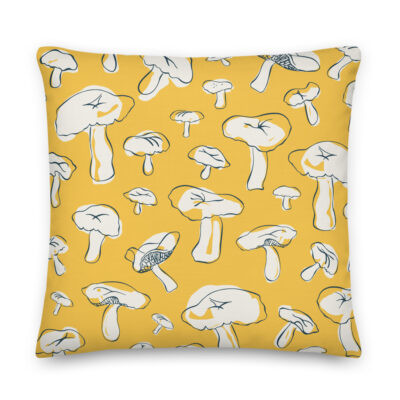 mushroom pillow yellow
