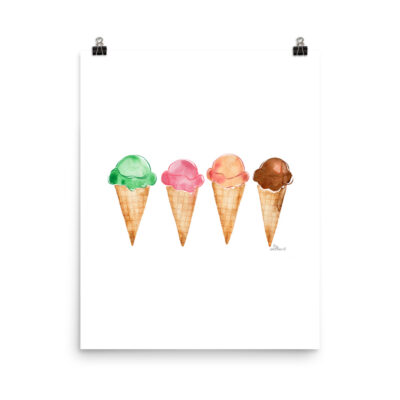 ice cream art print
