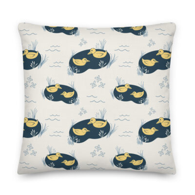 ducks art pillow