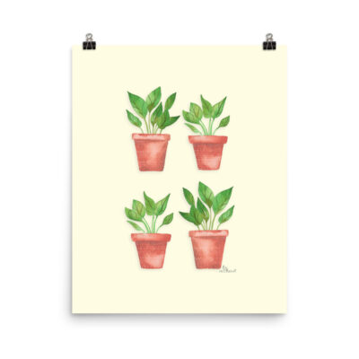potted plants art print