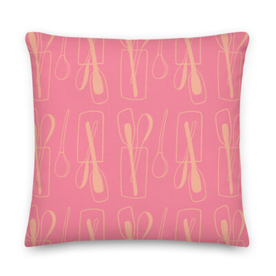 pink baking pillow