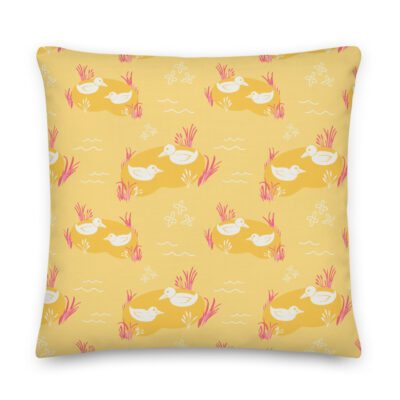 ducks pillow yellow