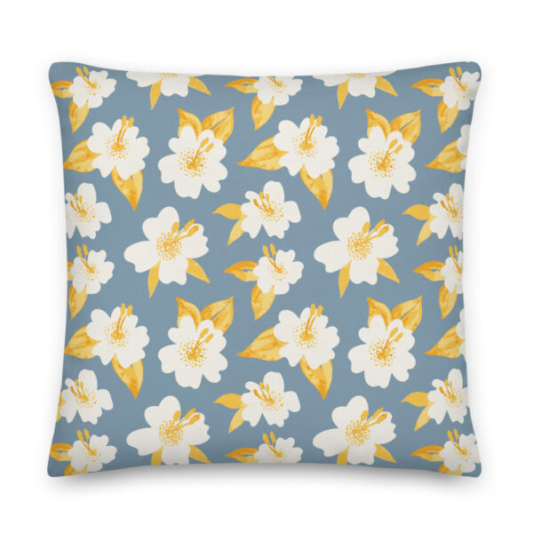 lily pillow blue