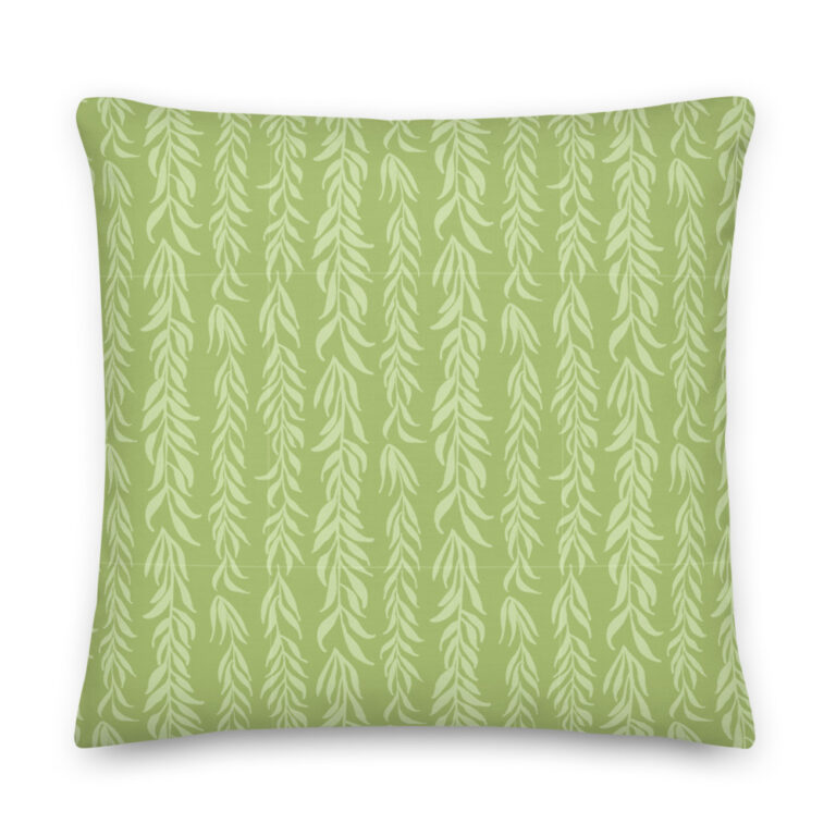 green plant pillow