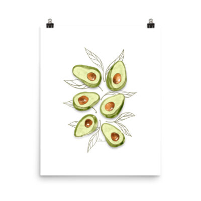 avocado art print