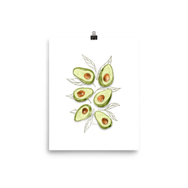 avocado art print