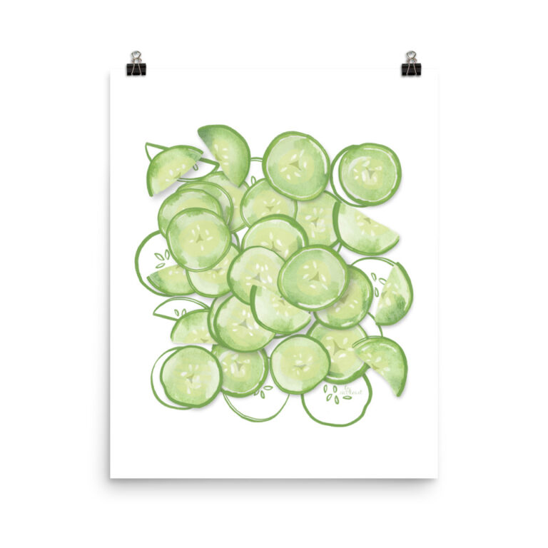 cucumber art print