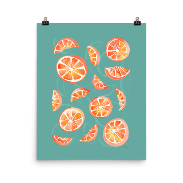 orange slice art print