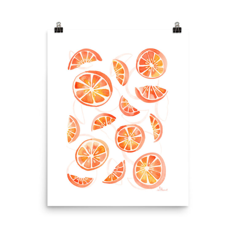 orange art print
