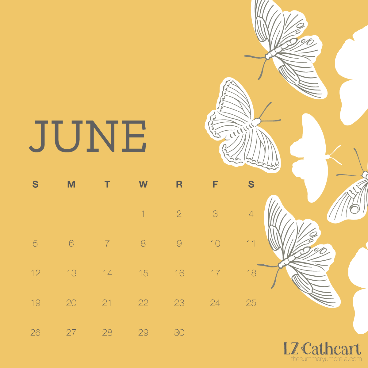 FREE June Calendar Download: Desktop and Smartphone Backgrounds