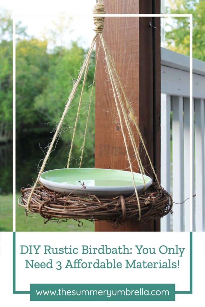 Love our new DIY bird bath! Our provides hours of fun and relaxation - and making it was a blast! Nothing quite like a birdie bath to bring the beauty of nature right to your backyard. #birdbath #birdbathideas #birdbathdollarstore