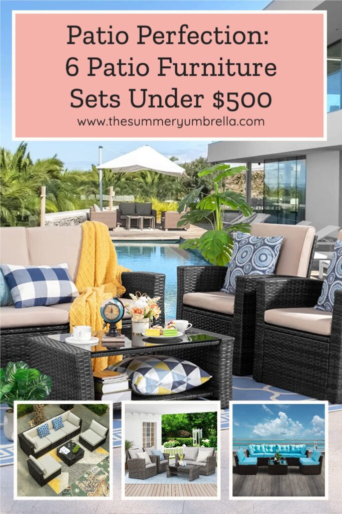 Discover the best #PatioFurnitureSets under $500! Upgrade your outdoor space without breaking the bank. #OutdoorDesign #AffordableLuxury