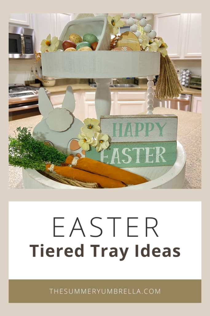 Looking for cute and easy Easter decor ideas? Check out these amazing tiered tray setups! 🐣🌸🥕 #EasterCrafts #TieredTrayDecor #EasterDIY