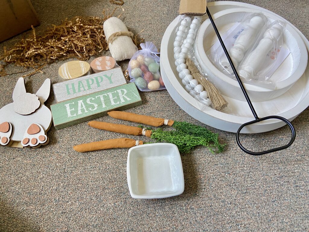 Hop into Easter with these adorable tiered tray ideas! 🐰🥚🌷 #EasterDecor #TieredTrayIdeas #SpringDecor