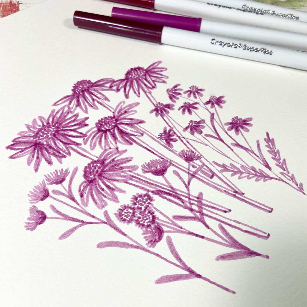 Purple Flower Printable diy