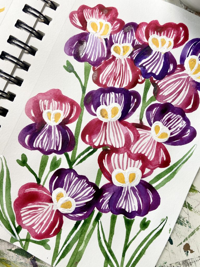 visual journal examples florals