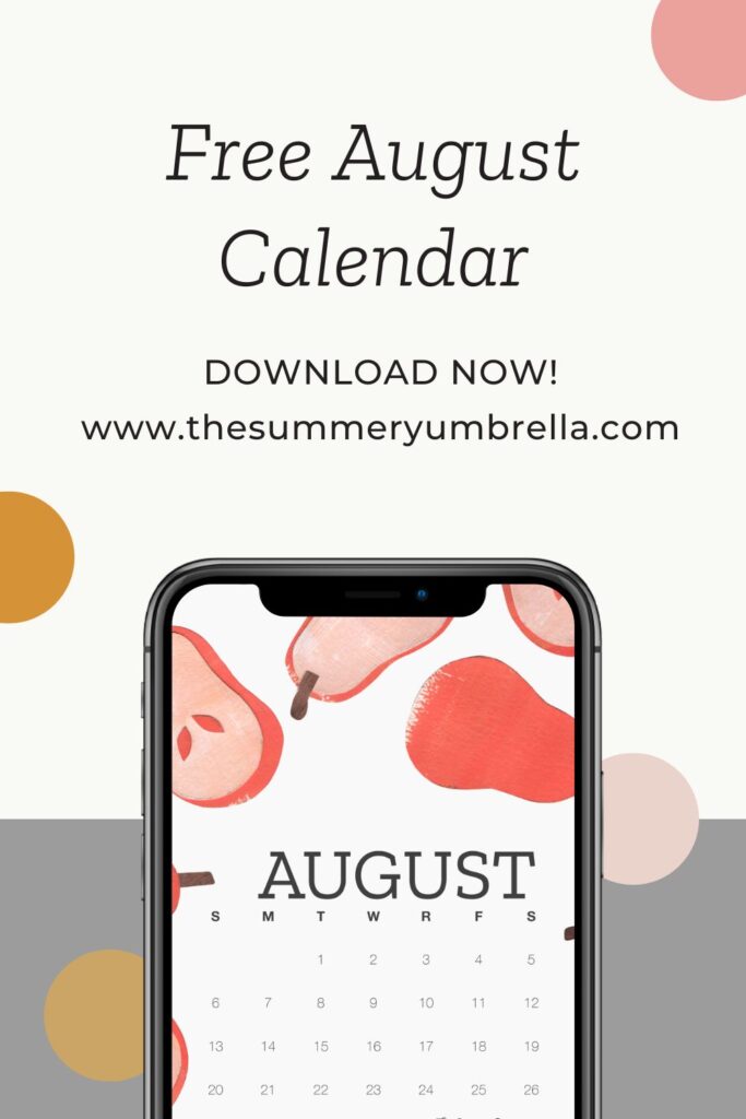 Goodbye summer, and hello fall! Looking for a new (and FREE) August Calendar download? Stop by to get this beauty today for both your desktop and smartphone.