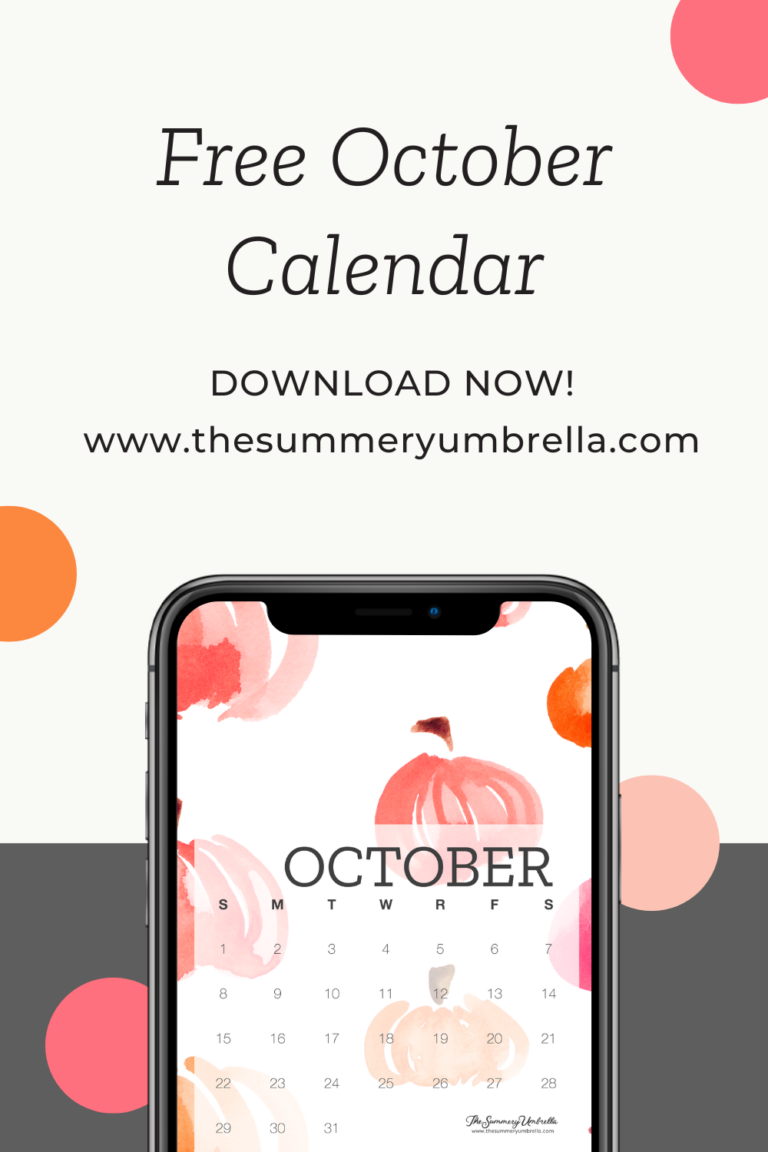 Get into the Fall Spirit with a Free October Calendar Download!