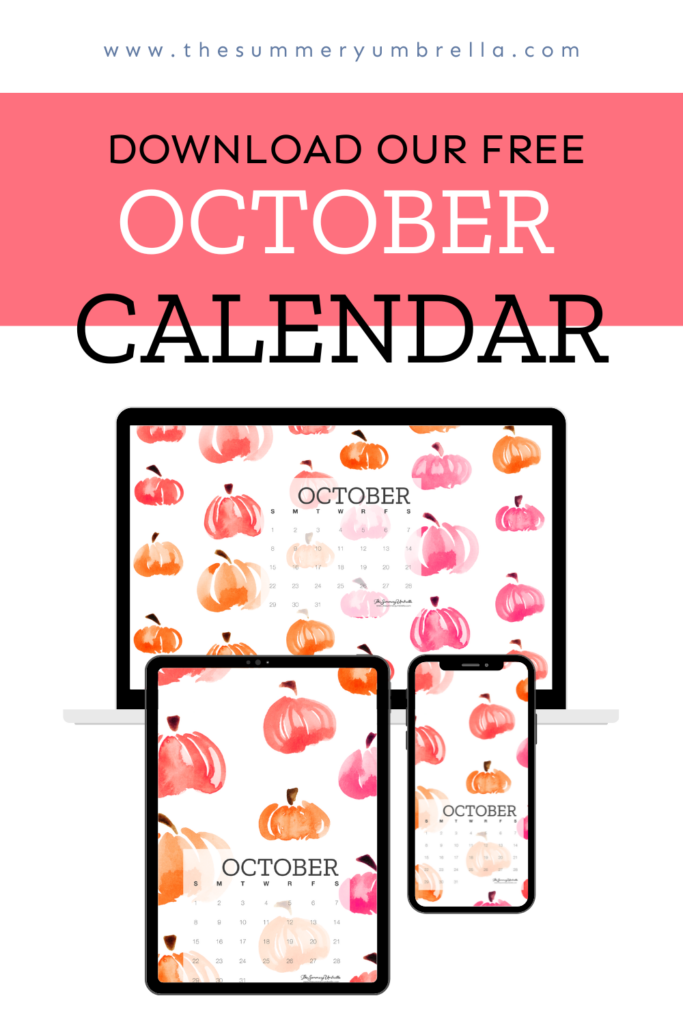 Get into the Fall Spirit with a Free October Calendar Download!