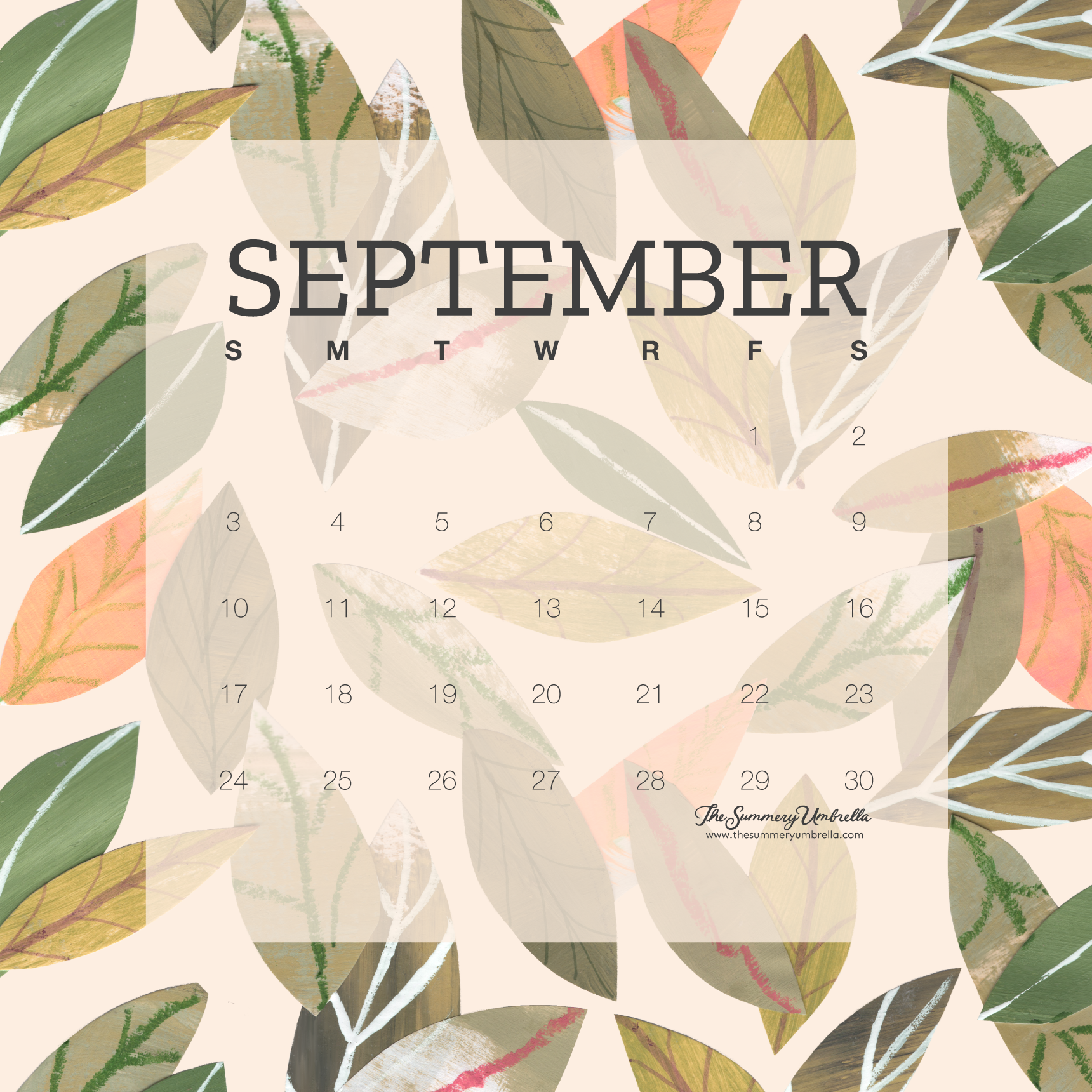 Get Your Free September Desktop & Smartphone Calendar