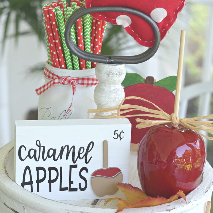 Image for Early Fall Apple Tiered Tray Decor