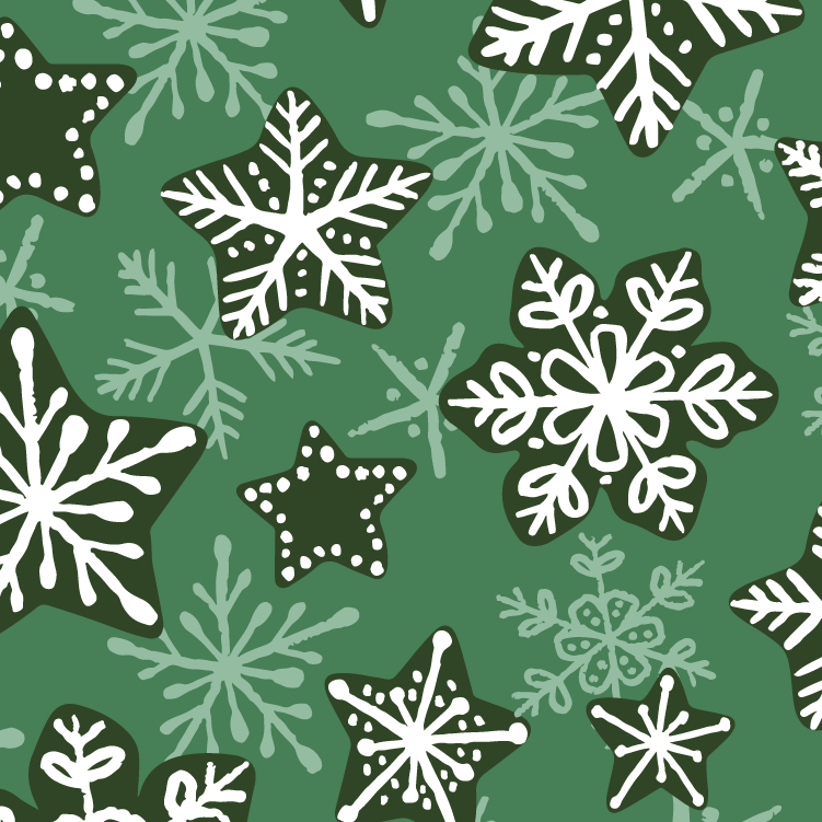 Frosting Flurries in Green