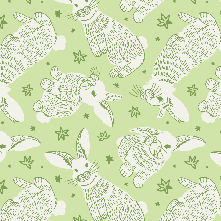Rabbit Harmony in Green