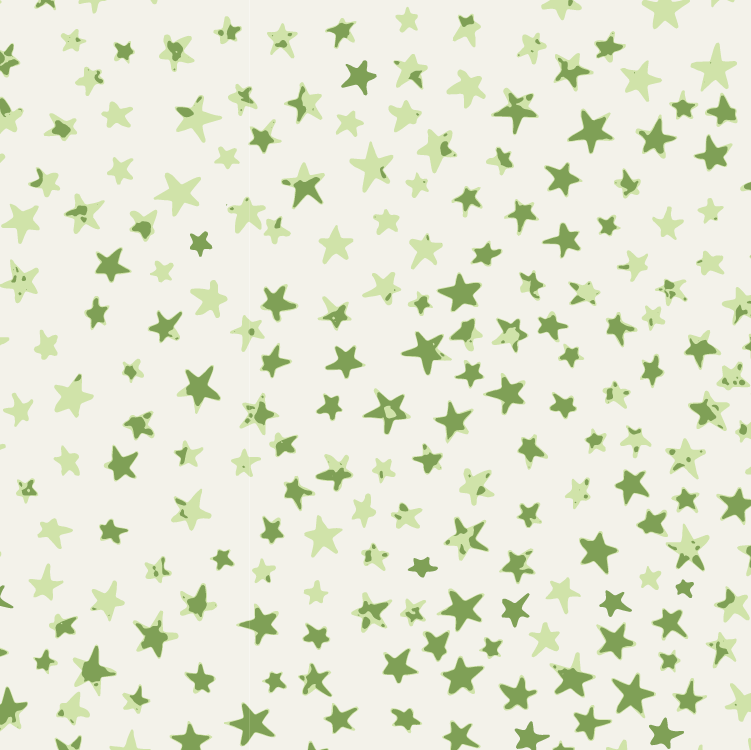 Whimsical Stars in Green
