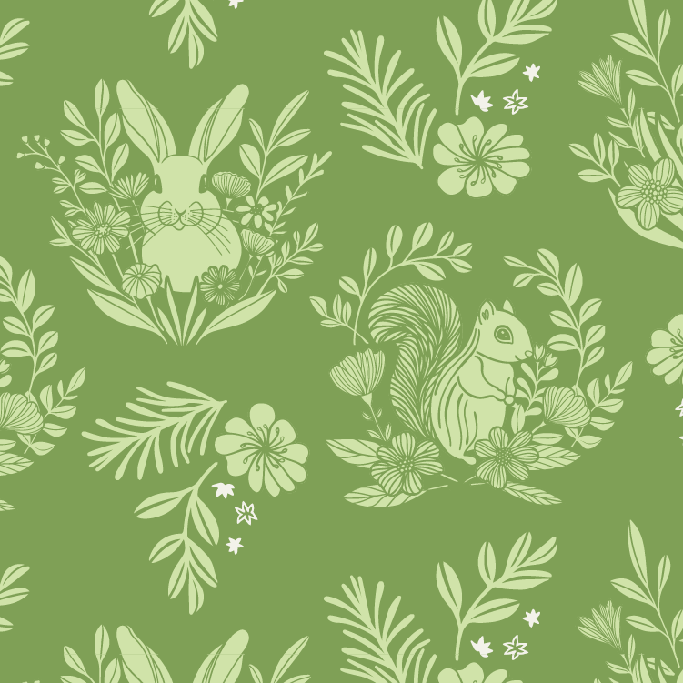 Meadow Whimsy in Green
