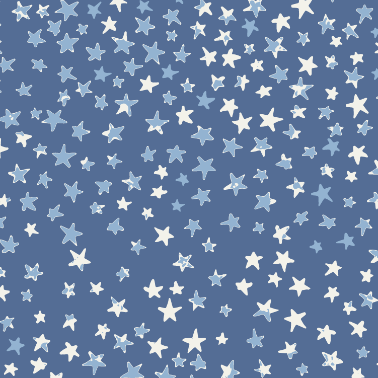 Whimsical Stars in Blue