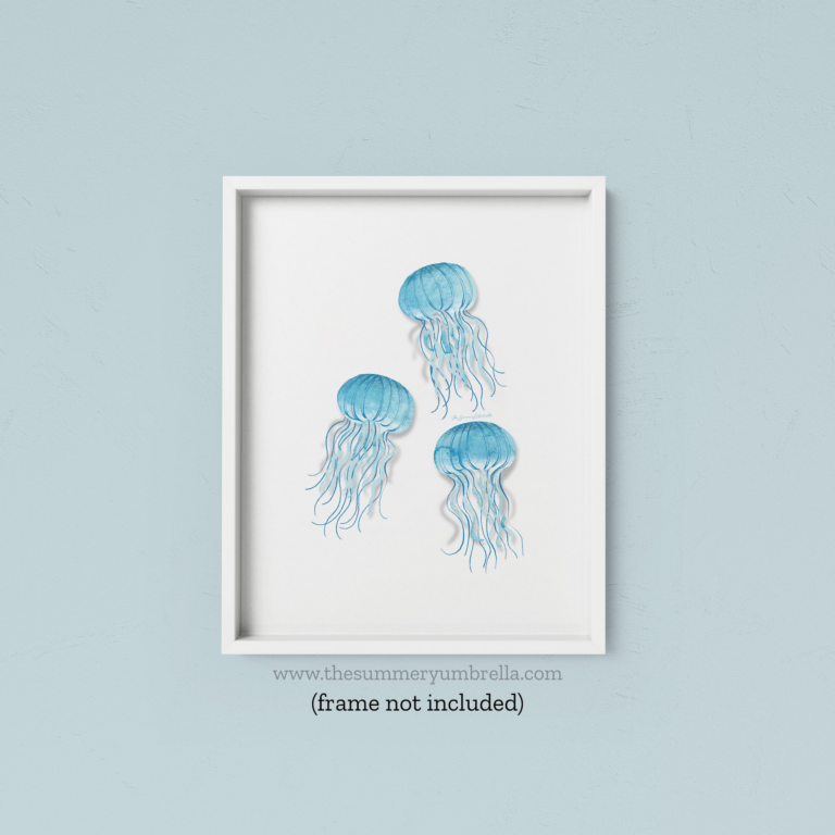 Blue Jellyfish Art Print