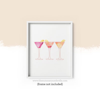 martinis art print