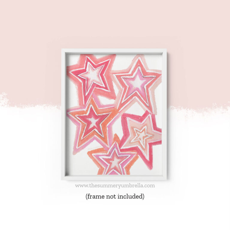 Pastel Stars Art Print
