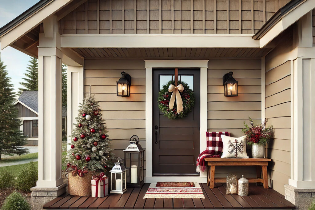 front porch christmas decor