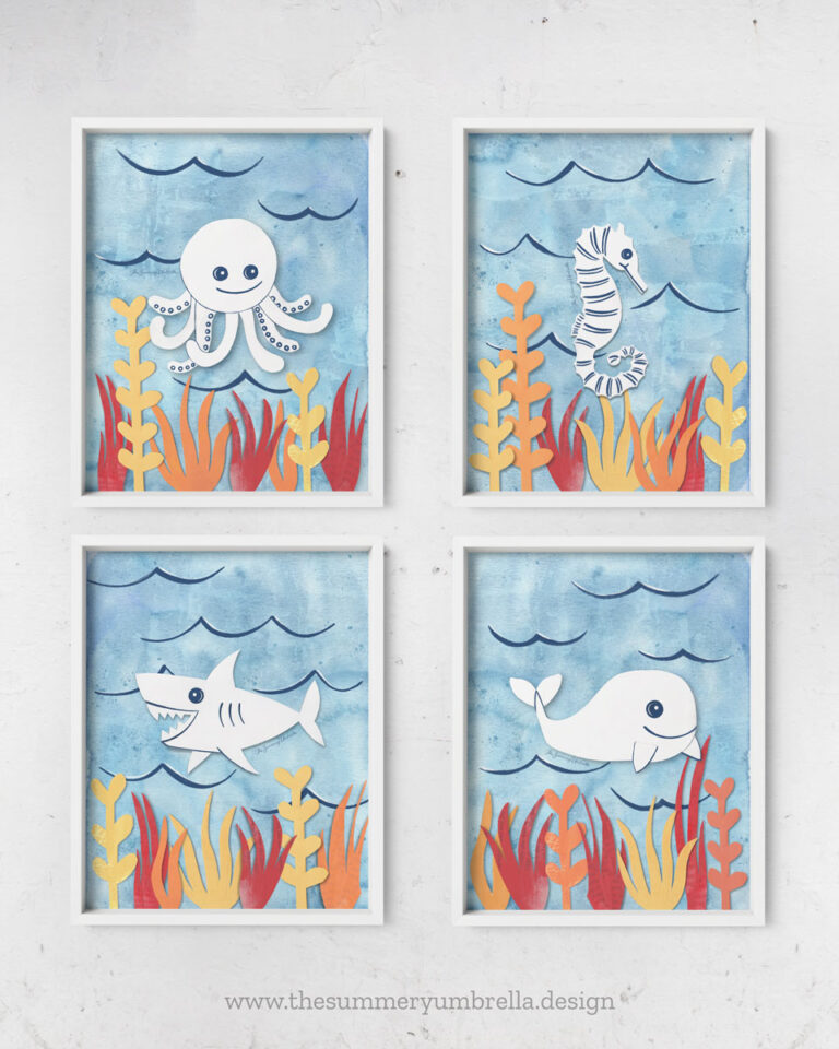 deep sea dwellers ocean nursery art print collection