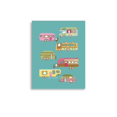 camper vintage art print